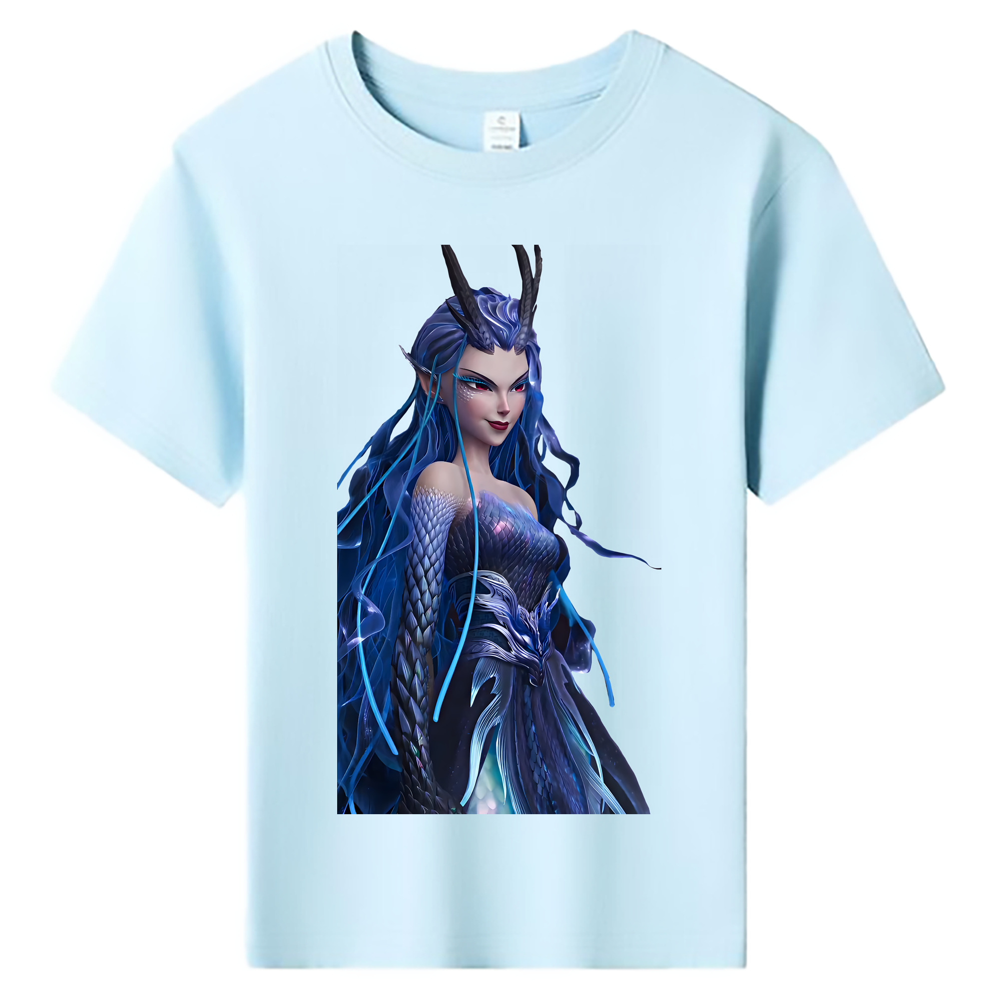 （画像用） Ne Zha 2 ナタ 魔童の大暴れ 綿100％キッズTシャツ（フロントプリント）